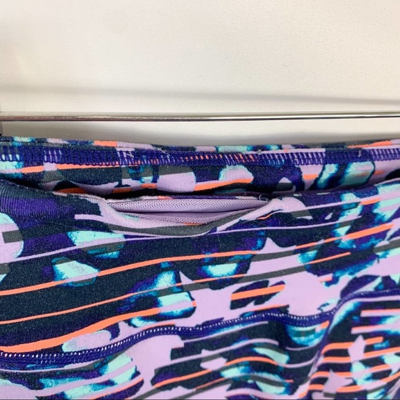 Zella Live In Purple Orange Patterned Print Full Length Leggings Size Small - Picture 5 of 12